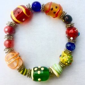 Rainbow bead bracelet